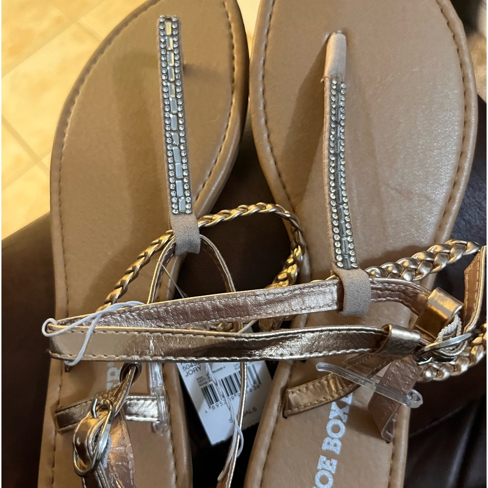 Joe Boxer Rhinestones Gold Sandals